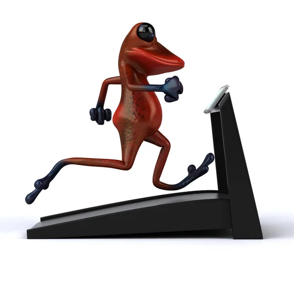 Fun Frog Running Illustration — Stock Photo, Image