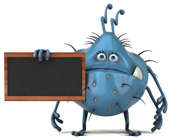 Fun Germ Bug Monster Chalkboard — Stock Photo, Image