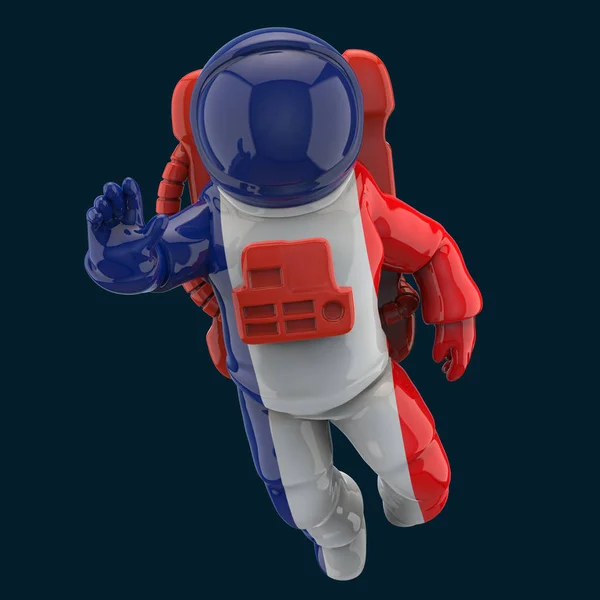 French Astronaut Concept Illustration — Stock Photo, Image