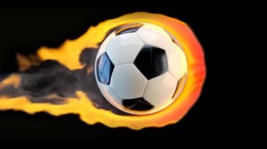 ateş topu soyut arkaplan - 3d animasyon 