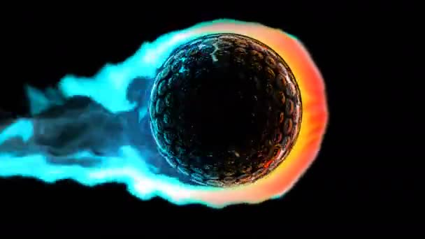 Feuerball Abstrakter Hintergrund Animation — Stockvideo