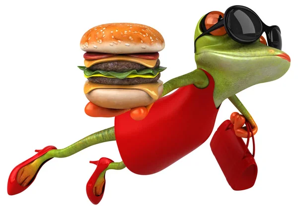 햄버거 일러스트와 캐릭터 — 스톡 사진