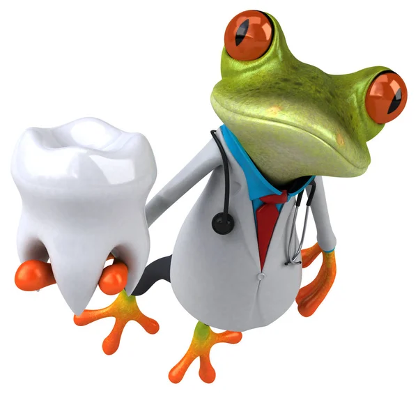 Fun Cartoon Character Tooth Illustration — Stock Photo, Image