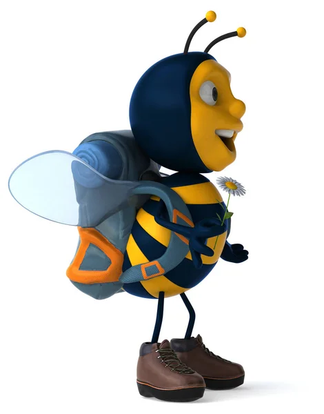 Fun Bee Karaktär Illustration — Stockfoto