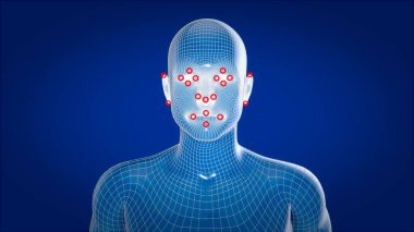 İnsan röntgeni, insan anatomisi yüz tanıma, 3 boyutlu resim