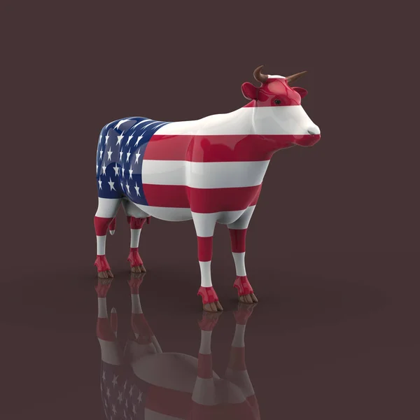Usa Cow Konseptet Illustrasjon – stockfoto