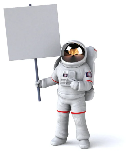 Astronaut cartoon character - 3D Illustration