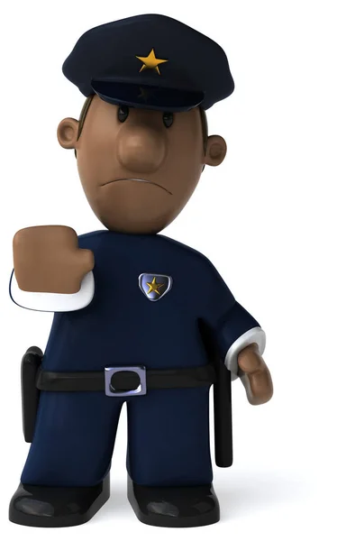 Personagem Policial Divertido Ilustração — Fotografia de Stock