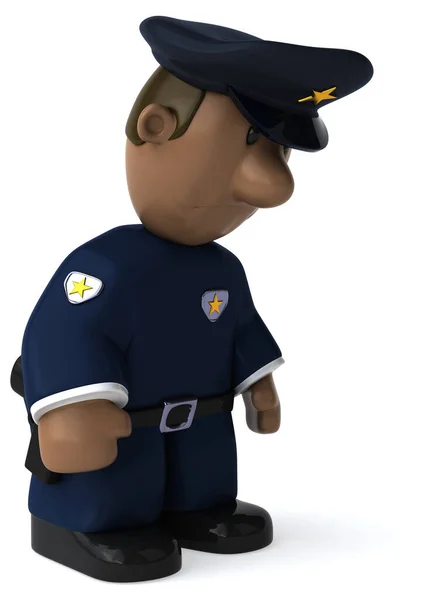 Personaje Policía Divertido Ilustración —  Fotos de Stock