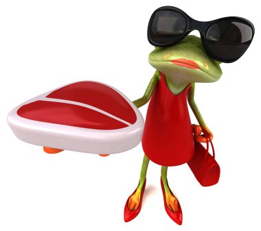 komik karikatür karakter etli - 3d çizim