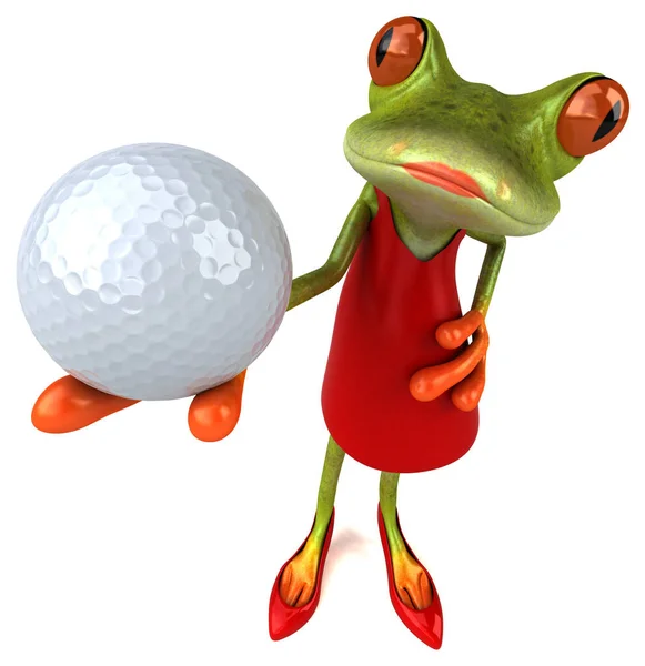 Fun Cartoon Character Ball Illustration — Stock Photo, Image