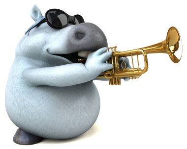 Eğlenceli at oyunu - 3D İllüstrasyon