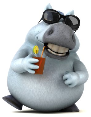 Kokteylli eğlenceli at - 3D Görüntü