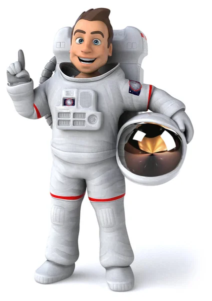 Fun Astronaut Zeichentrickfigur Illustration — Stockfoto