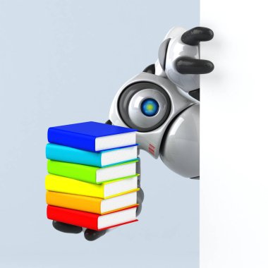 Komik çizgi film karakteri ile - 3d çizim kitapları