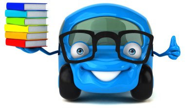 Komik çizgi film karakteri ile - 3d çizim kitapları