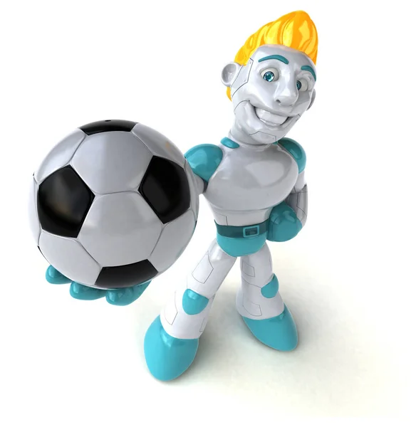 Robot Con Palla Illustrazione — Foto Stock