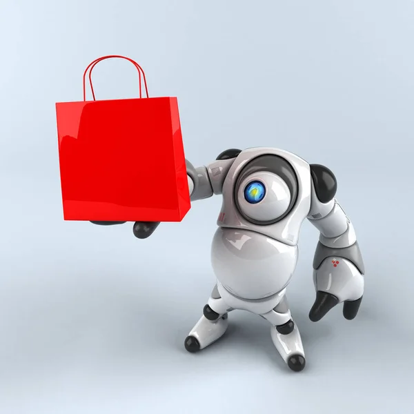 Robot Grande Con Borsa Illustrazione — Foto Stock