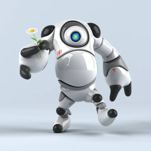 Grote Robot Cartoon Character Illustratie — Stockfoto