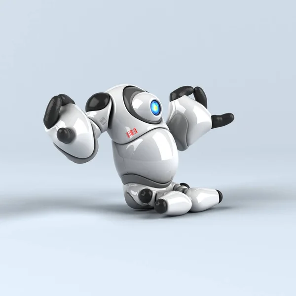 Grote Robot Cartoon Character Illustratie — Stockfoto