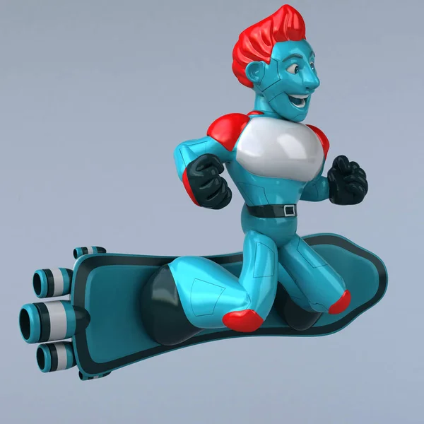 Rote Roboter Cartoon Figur Illustration — Stockfoto
