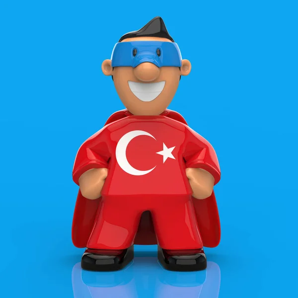 Turecka Koncepcja Superhero Ilustracja — Zdjęcie stockowe