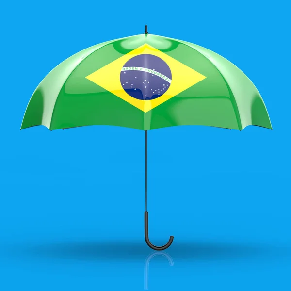 Brazil Umbrella Koncepció Illusztráció — Stock Fotó