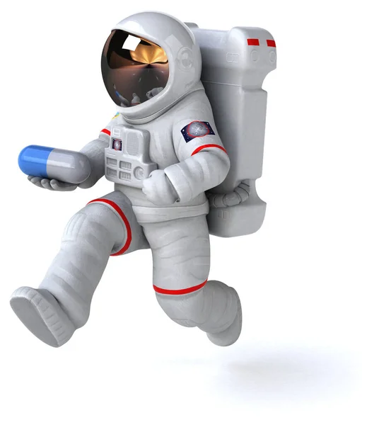 Fun Astronaut Pill — Stock Photo, Image