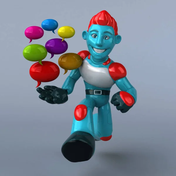 Красный Робот Пузырями — стоковое фото
