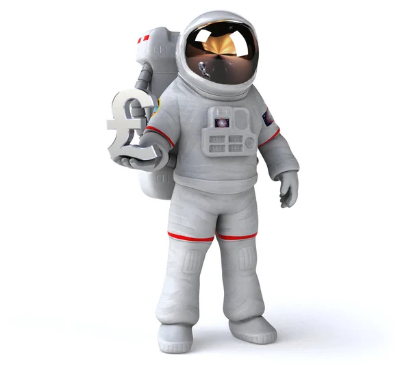 Astronaute Amusant Avec Livre — Photo