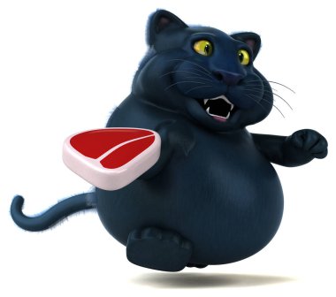 Etli eğlenceli kedi. 