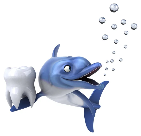 Fun Dolphin Tooth — Stock Photo, Image