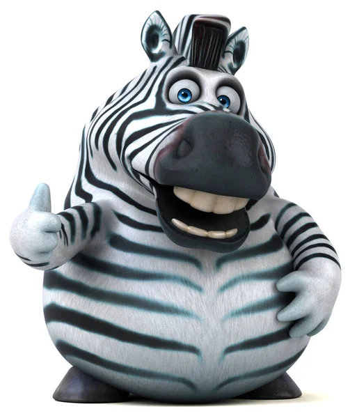 Leuke Zebra Karakter Illustratie — Stockfoto