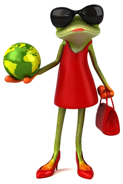 Fun Frog Planet Illustration — Stock Photo, Image