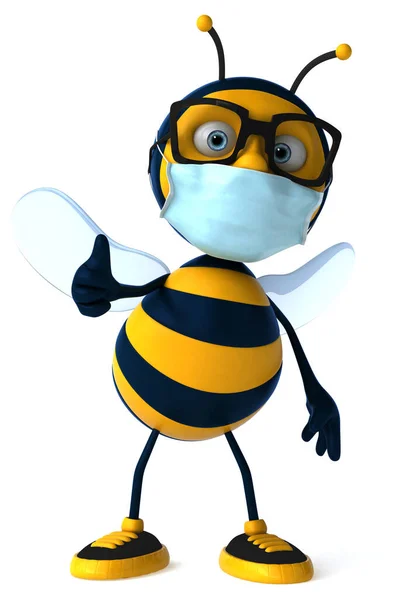 Illustration Cartoon Bee Mask — Stock Photo, Image