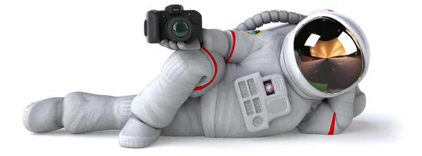 Fun Astronaut Camera Illustration — Stock Photo, Image