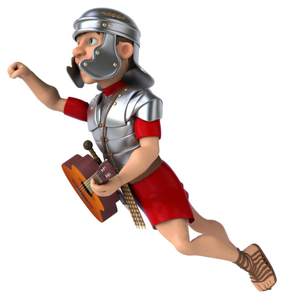 Римський Солдат Гітарою Ілюстрація — стокове фото