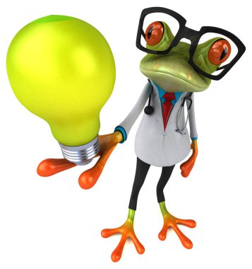 Lambalı kurbağa doktor - 3D Görüntü