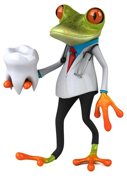 Frog Doctor Tooth Illustration — Stock Photo, Image