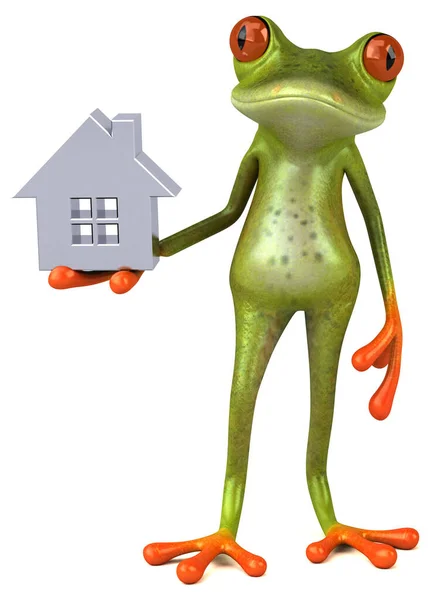 Fun Frog House Illustration — Stock Photo, Image