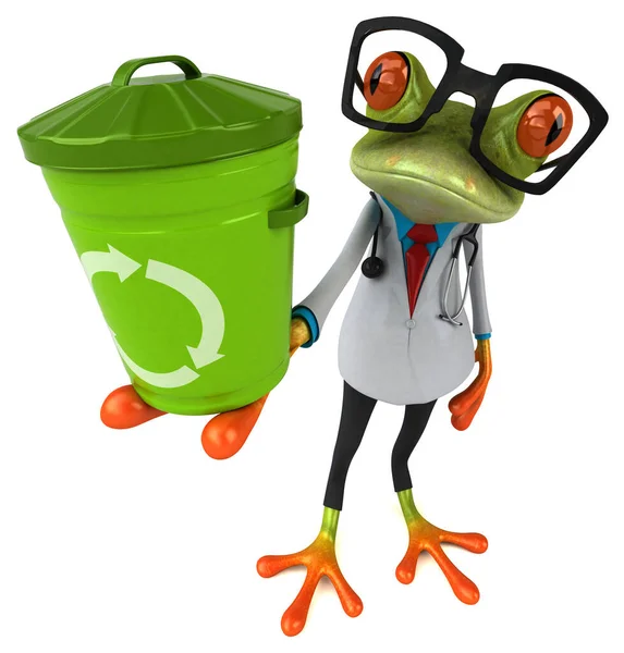 Frog Γιατρός Κάδο Εικονογράφηση — Φωτογραφία Αρχείου