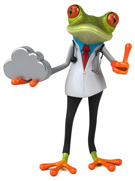 Frog Γιατρός Σύννεφο Εικονογράφηση — Φωτογραφία Αρχείου