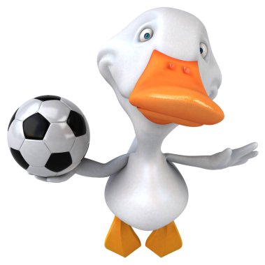 Eğlenceli ördek - topla - 3D Görüntü