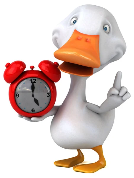 Fun Duck Clock Illustration — Stock Photo, Image