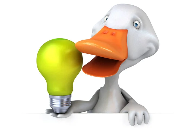 Fun Duck Lamp Illustration — Stock Photo, Image
