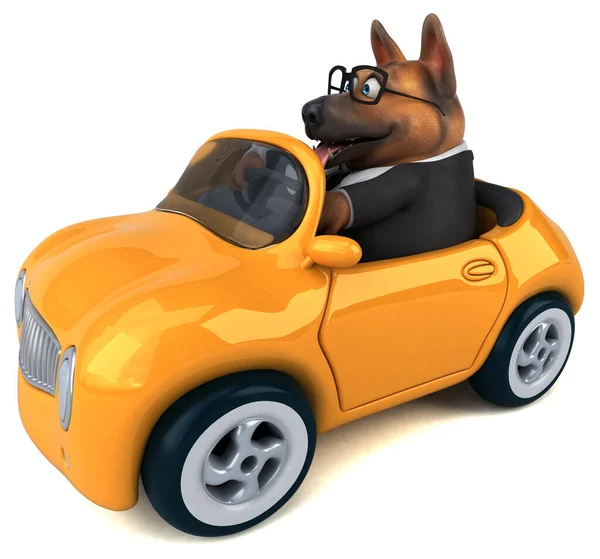 Німецький Собака Пастух Машині Ілюстрація — стокове фото