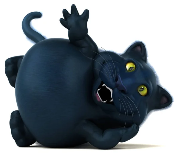 Μαύρη Γάτα Εικονογράφηση — Φωτογραφία Αρχείου