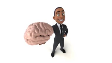 Beyni elinde tutan eğlenceli iş adamı 