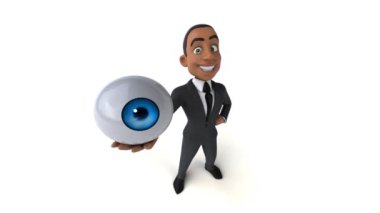 Eğlenceli karikatür işadamı. 