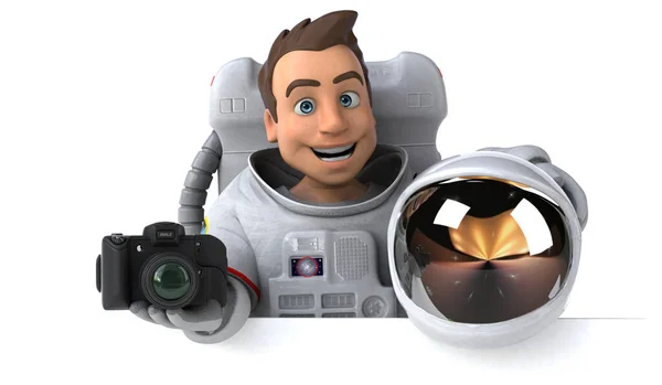 Fun Astronaut Camera Illustration — Stock Photo, Image